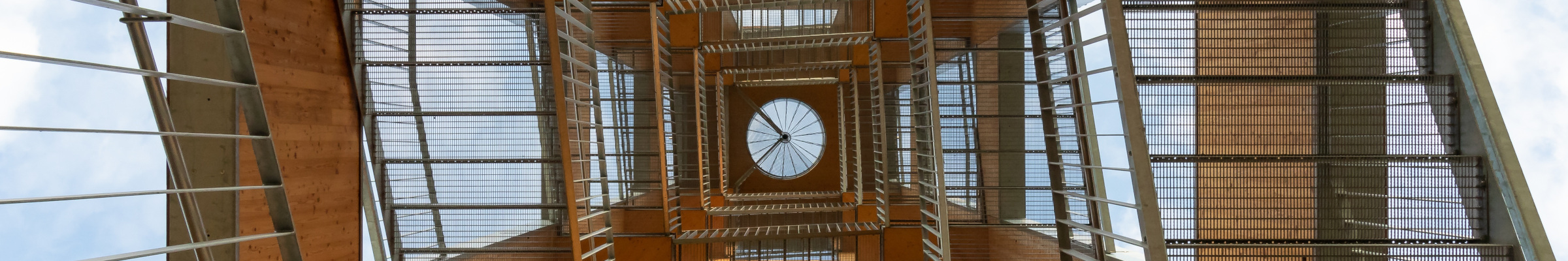 A stair well to representing depth.